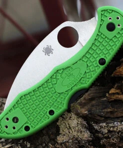 Spyderco Knives Spyderco Salt 2 C88FPWCGR2, 3.00" Satin Warncliffe LC200N Plain Blade, Green FRN Handle -Knifeworks Sales Store C88FPWCGR2.1 35346.1615476396