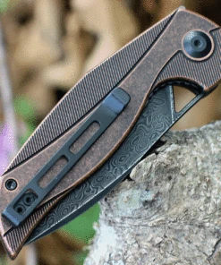 CIVIVI Knives CIVIVI Anthropos C903DS3, Black Stonewashed Copper Handle, 3.25" Black Damascus Drop Point Blade -Knifeworks Sales Store C903DS3.2 66929.1621971828