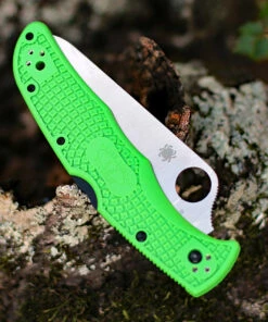 Spyderco Knives Spyderco Pacific Salt 2 C91FPGR2, 3.78" LC200N Satin Plain Blade, Green FRN Handle -Knifeworks Sales Store C91FPGR2.1 46498.1602864816