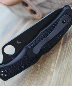 Spyderco Knives Spyderco Pacific Salt 2 C91PBBK2, 3.78" H1 Steel Black Plain Blade, Black FRN Handle -Knifeworks Sales Store C91PBBK2.2 85931.1584391034