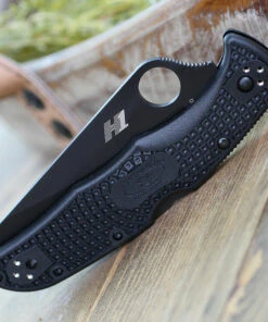 Spyderco Knives Spyderco Pacific Salt 2 C91PBBK2, 3.78" H1 Steel Black Plain Blade, Black FRN Handle -Knifeworks Sales Store C91PBBK2.3 53012.1584391034