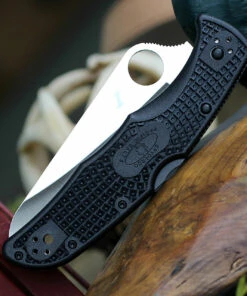 Spyderco Knives Spyderco Pacific Salt 2 C91PBK2, 3.78" H1 Steel Satin Plain Blade, Black FRN Handle -Knifeworks Sales Store C91PBK2.2 68853.1581624410
