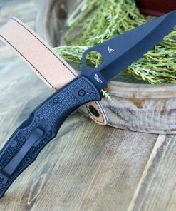 Spyderco Knives Spyderco Pacific Salt 2 C91SBBK2, 3.78" H1 Steel Black Serrated Blade, Black FRN Handle -Knifeworks Sales Store C91SBBK2.1 54155.1584460998