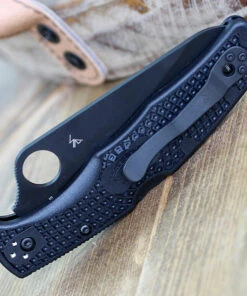 Spyderco Knives Spyderco Pacific Salt 2 C91SBBK2, 3.78" H1 Steel Black Serrated Blade, Black FRN Handle -Knifeworks Sales Store C91SBBK2.3 31032.1584460998