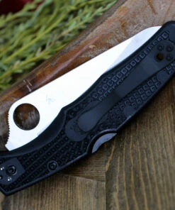 Spyderco Knives Spyderco Pacific Salt 2 C91SBK2, 3.78" H1 Steel Satin Serrated Blade, Black FRN Handle -Knifeworks Sales Store C91SBK2.2 15104.1584461093
