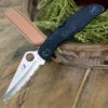 Spyderco Knives Spyderco Pacific Salt 2 C91SBK2, 3.78" H1 Steel Satin Serrated Blade, Black FRN Handle