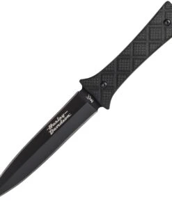 Case Tec X FB-4 Boot Knife 52224, 4" 440 Stainless Steel Black Coated Dagger, Black G-10 Handle