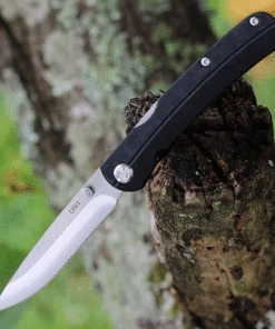 CRKT Kith 6433, 2.95" 8Cr13MoV Stainless Steel Satin Plain Blade, Black GRN Handles