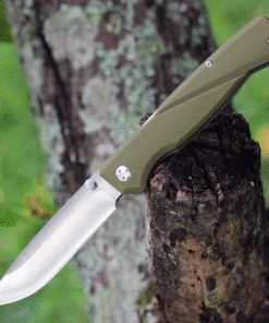 CRKT Kova 6434, 3.50" 8Cr13MoV Stainless Steel Satin Drop Point Blade, OD Green GRN Handles