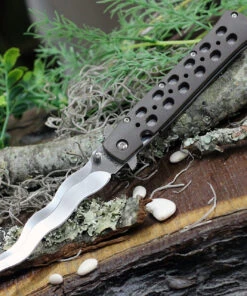 Cold Steel 4" Kris Ti-Lite Folding Knife 26SK4, 4" AUS-10A Satin Plain Blade, Flat Dark Earth Zytel Handle