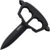 Cold Steel Chaos 80NT3, 5" SK-5 Carbon Steel Black Plain Blade, Black Griv-Ex with Kray-Ex Overmold Handles