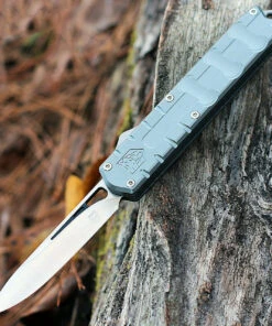 CobraTec Enforcer OTF Automatic - Grey Alum. (3.25" M390 Satin) CTEGRYM390DNS