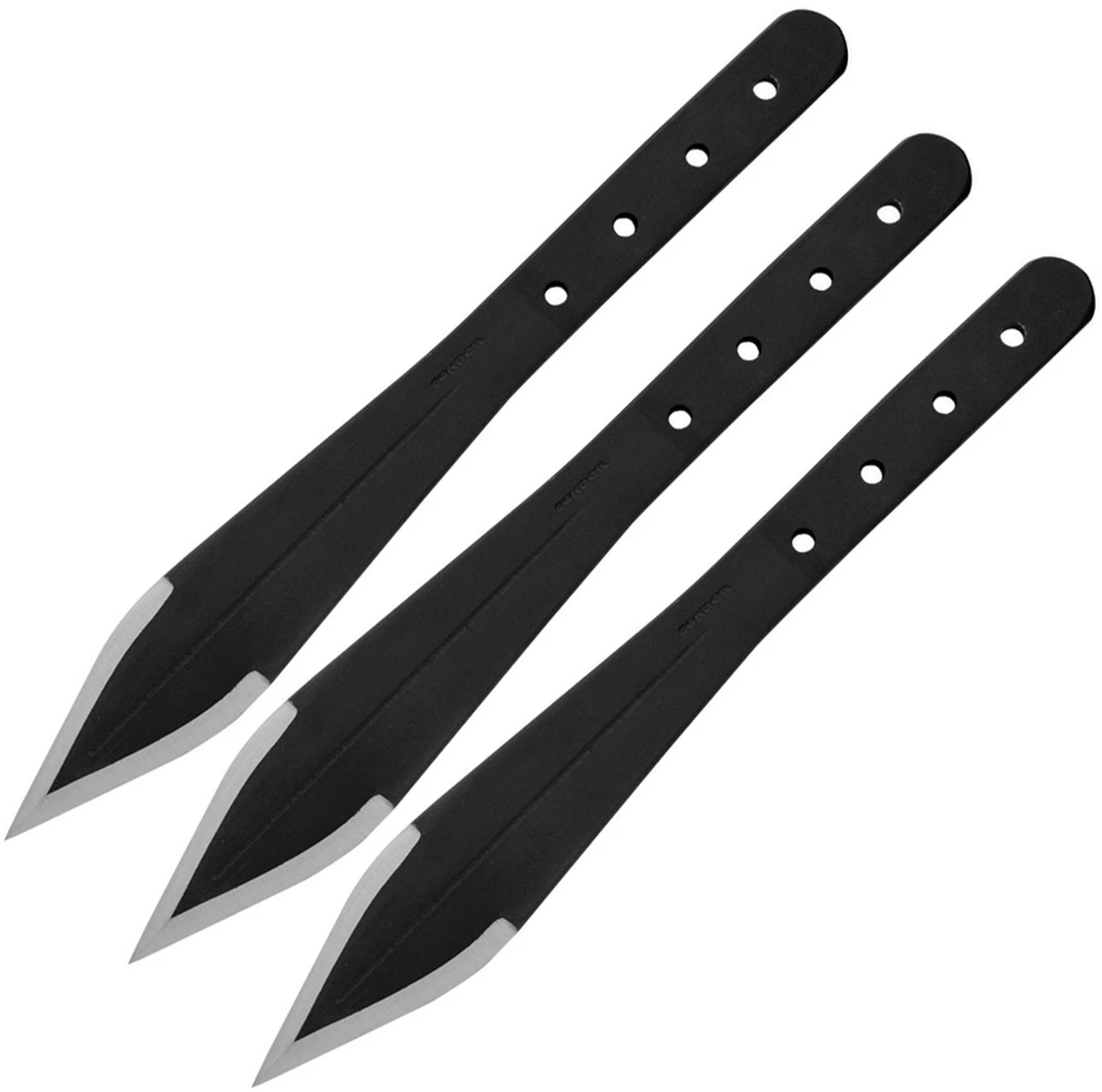 Condor Dismissal Throwing Knife Set of 3 , 7" Overall 1075HC Black Coated, Black Nylon Sheath 1 Condor Dismissal Throwing Knife Set of 3 , 7" Overall 1075HC Black Coated, Black Nylon Sheath