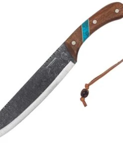 Condor Blue River Machete CTK2827-10HC, 10.0" 1075 High Carbon Steel, Walnut and Reconstituted Turquoise Stone Handle