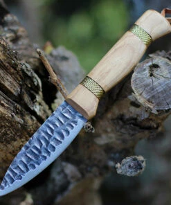 Condor Cavelore Knife CTK3935-4.3HC, 4.31" 1095 HC Spear Point Blade, Hickory Wood Handle