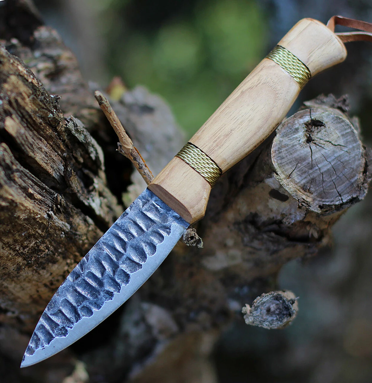 Condor Cavelore Knife CTK3935-4.3HC, 4.31" 1095 HC Spear Point Blade, Hickory Wood Handle 1 Condor Cavelore Knife CTK3935-4.3HC, 4.31" 1095 HC Spear Point Blade, Hickory Wood Handle