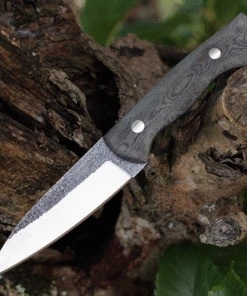 Condor Bush Slicer Sidekick CTK3956, 4.2" 1095 Plain Blade, Gray Micarta