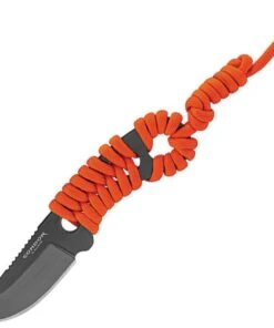 Condor Carlitos 80625HC, 2.51" 1075 Carbon Steel Black Cerakote Plain Blade, Orange Paracod Handles
