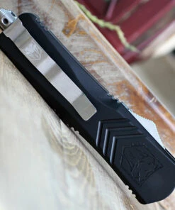 CobraTec Black FS-X OTF Knife CTKLBLKFS-XLTS, 3.75" D2 Steel Tanto Serrated Blade, Black Aluminum Handle -Knifeworks Sales Store CTKBLKFSX 02195.1583334515