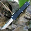 CobraTec Knives SBLKFS-XSTNS Small FS-X Black, 2.75" D2 Steel Plain Tanto Blade, Anodized Aviation Aluminum Handle