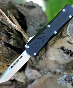 CobraTec Knives SBLKFS-XSTNS Small FS-X Black, 2.75" D2 Steel Plain Tanto Blade, Anodized Aviation Aluminum Handle