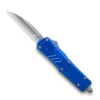 CobraTec Blue FS-X OTF Knife CTKSBLUFS-XSWNS, 2.75" D2 STeel Wharncliff Plain Blade, Blue Aluminum Handle