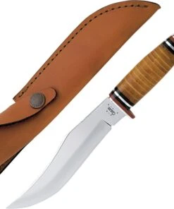 Case 386 Leather Hunter, Leather Handle (381-6 SS)
