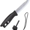 Morakniv Companion Spark, 4" Satin Stainless Blade, Black Polypropylene Handle