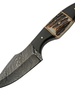 Damascus Blade Knife Damascus Hunter - Stag/Buffalo (3.75"Damascus) DM-1294SG