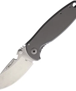 DPx Gear Hest 3.0 TI Decade DPHSF011, .15" M390 Stonewashed Plain Blade, Titanium Handle