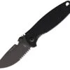 DPx Gear Hest 3.0 Milspec DPXHSF202, 3.15" Black Niolox SS Combo Blade, Black G10 and Titanium Handles