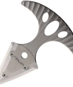 DPx Gear HIT Dagger Ti - Sandblasted DPHTX007, 3-1/8" Overall M390 Stonewashed Push Dagger / Neck Knife, Black Leather Sheath and Adjustable Lanyard