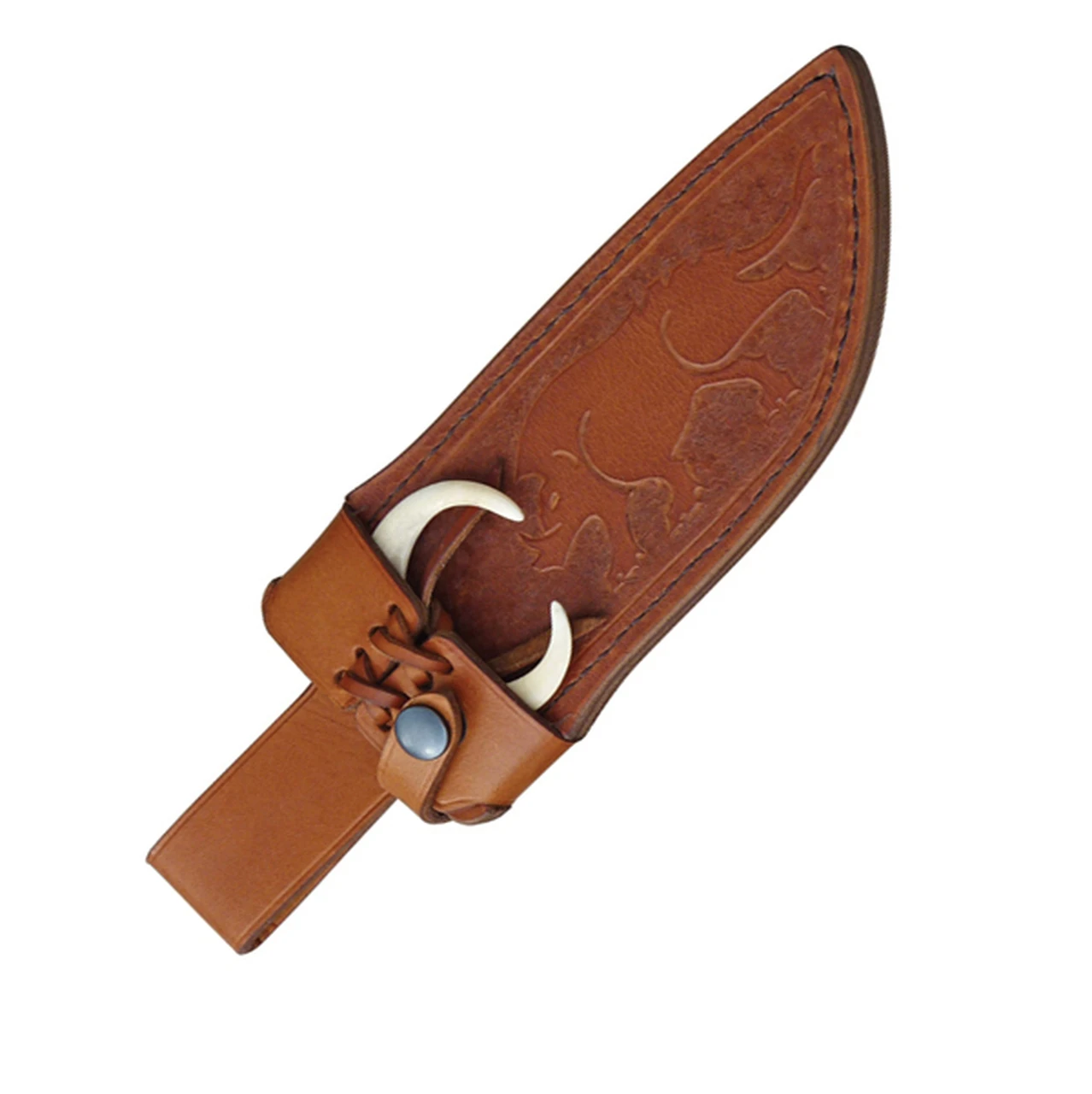 Down Under Knives Razorback, 7" Fixed Blade, w/ Brown Leather Sheath 2 Down Under Knives Razorback, 7" Fixed Blade, w/ Brown Leather Sheath - Image 2