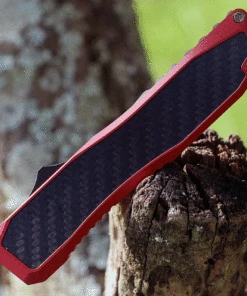 EOS - Elite Outfitting Solutions EOS Harpoon OTF Automatic - Red Alum. / CF (3.75" Black Dagger) HAR-02 -Knifeworks Sales Store Dag blk2tone red carbon blk 3 00431.1628107941