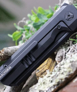 Arcform Darcform Slimfoot Folding - Blk Ti / Brass (3.5" M390 Blk Sheepsfoot) ARC-094 -Knifeworks Sales Store Darcform Slimfoot Brass.2 62130.1621363928