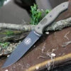ESEE Knives Combat Tactical CM6-TG-M, Tactical Gray Plain Blade, Micarta Handle, Black Kydex Sheath and Clip Plate