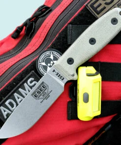 ESEE Knives ESEE-4P35V, 4.5" S35VN Plain Blade, Canvas Micarta Handle, Black Sheath