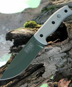 ESEE Knives ESEE Model 5, Green Canvas Micarta, OD Blade, Kydex Sheath, Plain Edge