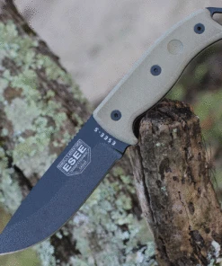 ESEE Knives Model 5 - Micarta (5.25" 1095 Carbon Blk Plain) 5P-KO-E (Knife ONLY)