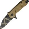 Extrema Ratio MFO Folding Knife EX133MFO, 2.5" N690 Desert Warfare Plain Blade, Tan Aluminum Handle