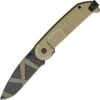 Extrema Ratio BF2 CD Desert Warfare Folding Knife EX135BF2, 3.5" N690 Black Plain Blade, Desert Warfare Aluminum Handle