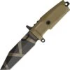 Extrema Ratio Fulcrum C Fixed Blade EX150FCDW, 4.2" N690 Desert Warfare Plain Blade, Tan Forprene Handle
