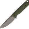 Ferrum Forge Knife Works Lackey Fixed Blade FF0029CR, 2.8" 9Cr18MoV Stonewashed Blade, OD Green G-10 Handle, Kydex Belt Sheath
