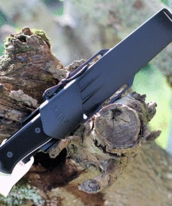 Fallkniven A1x Survival Fixed Blade - Black Thermorun (6.25" Satin) Zytel Sheath with Clip -Knifeworks Sales Store FNA1XCLIP.2 58326.1628191131