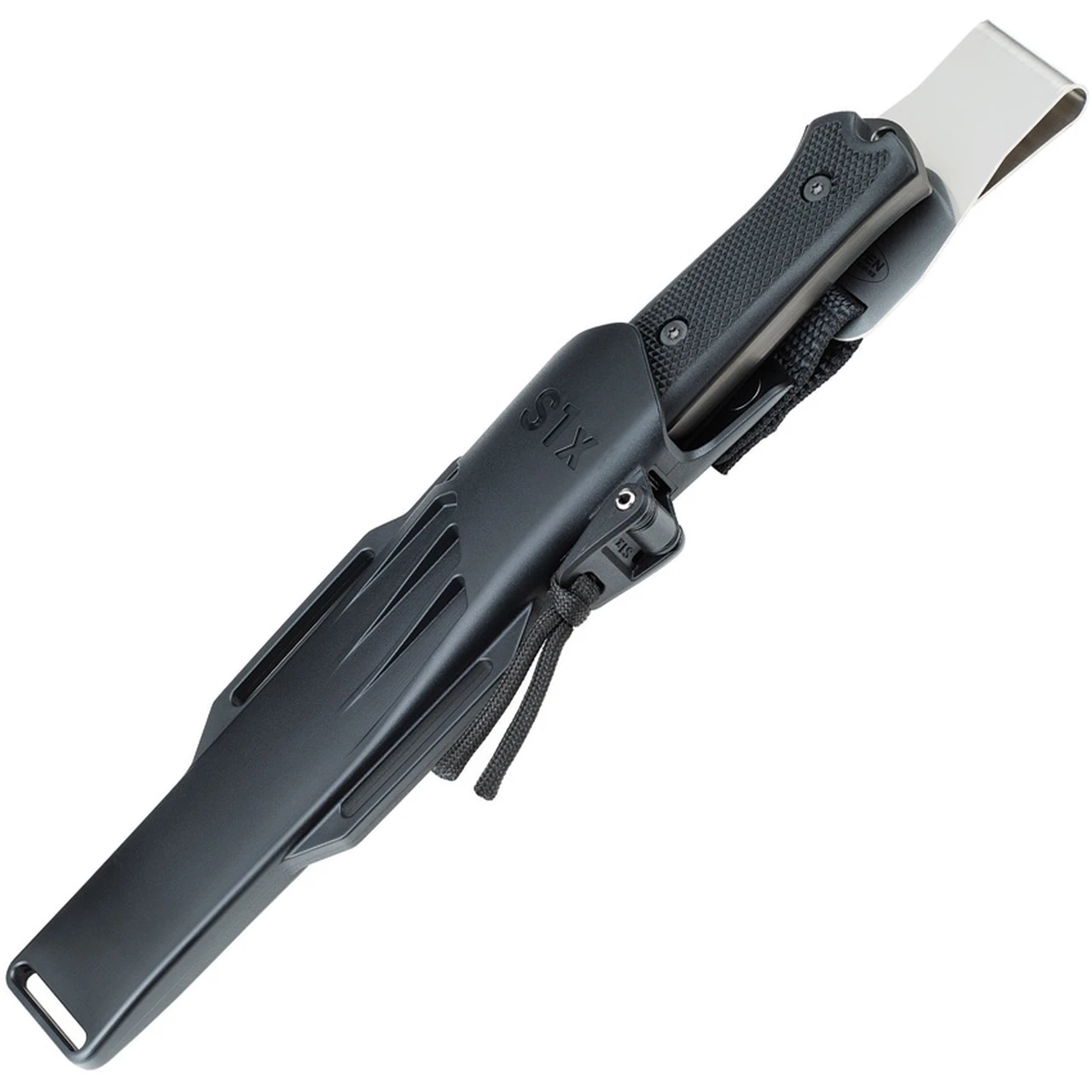 Fallkniven S1x Black Thermorun (5.12" Satin) Zytel Sheath w/Clip 2 Fallkniven S1x Black Thermorun (5.12" Satin) Zytel Sheath w/Clip - Image 2