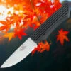 Fallkniven Taiga Hunter 2, 3.30" Lam. CoS Plain Blade, Black Thermorun Handle w/ Zytel Sheath