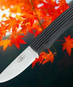 Fallkniven Taiga Hunter 2, 3.30" Lam. CoS Plain Blade, Black Thermorun Handle w/ Zytel Sheath