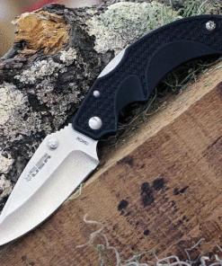 Fox Knives USA Fox USA Forza Folding Knife, 3.5" 154CM Satin Spear Point Blade, Black FRN Handle