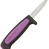 Morakniv Precision Knife, 2.75" Satin Drop Point Blade, Black & Purple Handle