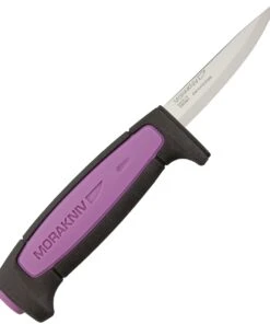 Morakniv Precision Knife, 2.75" Satin Drop Point Blade, Black & Purple Handle